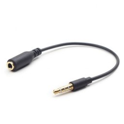 3.5mm jack anya / apa audio adapter kábel 0.18m fekete Gembird (CCA-419)