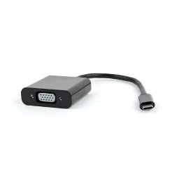 USB-C / VGA D-sub adapter kábel 0.15m fekete Gembird (AB-CM-VGAF-01)
