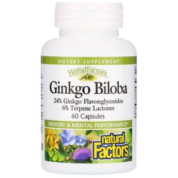 Natural Factors Ginkgo Biloba, 60 db