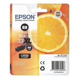 Epson 33XL T3361 fekete fot eredeti tintapatron