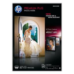 HP CR672A 10x15, 20 LAP, 300G prmium plus fnyes eredeti fotpapr