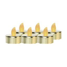 Led Dekoráció – 6X Teamécses, Arany, 6X Cr2032, Beltéri, Vintage