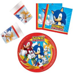 Sonic a sündisznó party szett 36 DARABOS, 23 cm-es tányérral Nr2