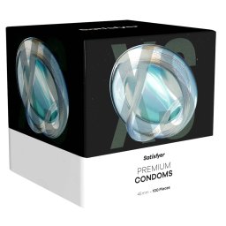 Satisfyer Premium Condoms 45. - 100 db egyedi méretű óvszer (45 mm - XS méret)