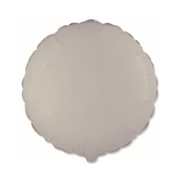 Matt krém fólia lufi, 17"/43cm, gömb