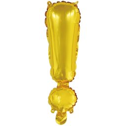 Arany Gold ! betű fólia lufi, 43 cm