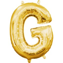Arany Gold mini G betű fólia lufi 33 cm