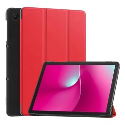 Tok álló, bőr hatású (aktív FLIP, oldalra nyíló, TRIFOLD, asztali tartó) PIROS T Tablet 2 5G