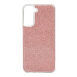 Szilikon telefonvédő (műanyag belső, csillogó hátlap) RÓZSASZÍN Samsung Galaxy S21 (SM-G991)