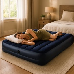 Intex Dupla 2 személyes vendégágy, 191 x 137 x 25 cm, sötétkék