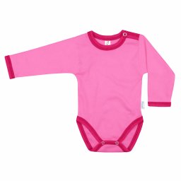 Kynga sötét rózsaszín-magenta hosszú ujjú baba body 92