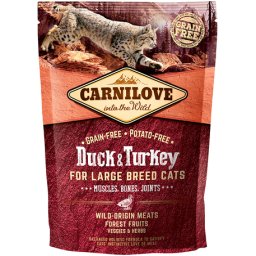 CarniLove Cat Muscles, Bones & Joints Large Breed kacsa- és pulykahússal 400gr