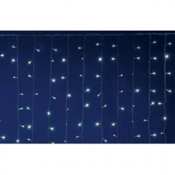 LED-es fényfüggöny, 2x3 m / 600 LED, sorolható, melegfehér