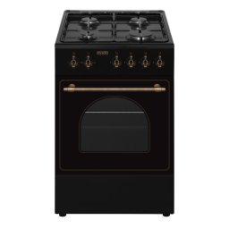 EVIDO FREE GE55A gáztűzhely, rusztikus design, 50x55 cm, elektromos sütő, 48 l, antracit/bronz