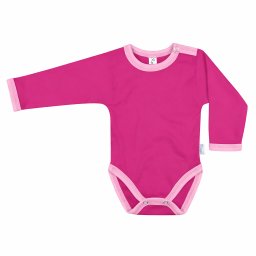 Kynga magenta-sötét rózsaszin hosszú ujjú koraszülött baba body 56