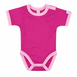 Kynga magenta-sötét rózsaszín rövid ujjú baba body 92