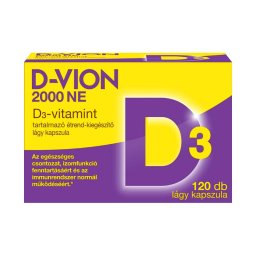 D-Vion D3-vitamin 2000 NE étrend-kiegészítő lágy kapszula 120x