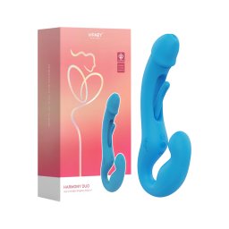 Honey Play Box Harmony Duo - okos felcsatolható nyelves vibrátor (kék)