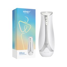 Honey Play Box Albus - pulzáló, szorító és rezgő maszturbátor (fehér)