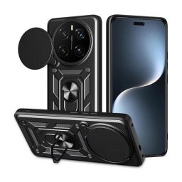 Defender szilikon telefonvédő (ütésállóság, tartógyűrű, kameravédő) FEKETE Honor Magic7 Pro
