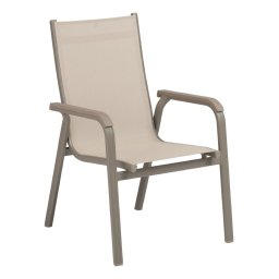 KETTLER BASIC PLUS alumínium rakásolható kerti szék - taupe / bézs