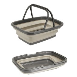 UltraClean Összecsukható szilikon univerzális kosár, műanyag - 30L - bézs - 38 x 28 x 15 cm