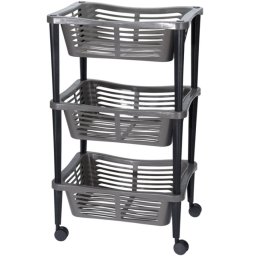 Konyhai 3 szintes zsúrkocsi, 60 cm