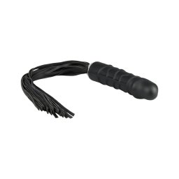 Easytoys Flogger - korbács és szilikon dildó egyben (fekete)