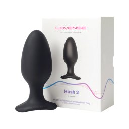 LOVENSE Hush 2 L - akkus kis anál vibrátor (57mm) - fekete