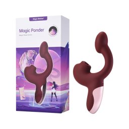 Magic Motion Magic Ponder - 2in1 csiklókaros vibrátor (bordó)