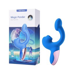 Magic Motion Magic Ponder - 2in1 csiklókaros vibrátor (kék)