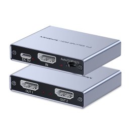 4K HDMI Splitter 1 bemenet, 2 kimenet - Kétirányú HDMI elosztó 1x2