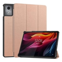 Tok álló, bőr hatású (aktív FLIP, oldalra nyíló, TRIFOLD, asztali tartó) ROZÉARANY Lenovo Tab K11 Plus (TB352)