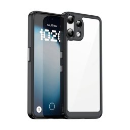 Szilikon telefonvédő (ütésállóság, átlátszó hátlap) FEKETE Nothing Phone (3a) Lite