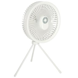 Vezeték Nélküli Asztali Ventilátor, 4000 mAh, 4 Sebesség, Távirányítóval, Fehér