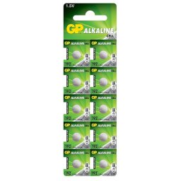 GP LR41 alkáli gombelem (10 db)