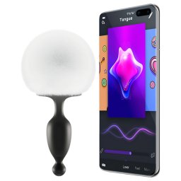 Magic Motion Bunny - app-vezérelt anál vibrátor nyuszifarokkal (fehér)