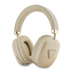 GUESS SAFFIANO bluetooth fejhallgató SZTEREO (v5.3, mikrofon, zajszűrő, IPX4 vízálló, microSD kártyaolvasó) ARANY
