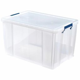 Műanyag tároló doboz, átlátszó, 85 liter, FELLOWES, "ProStore™"