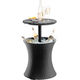 Keter cool bar rattan többfunkciós kerti bár, kerti asztal - grafit/barna
