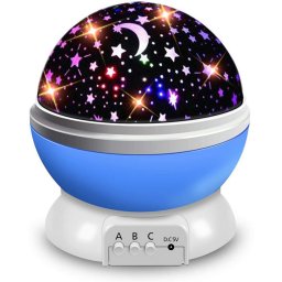 Forgó Csillagfényes éjjeli lampa, kék