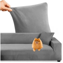 Elegáns Sötétszürke RUHHY Rugalmas Kanapé Huzat 145-185 cm
