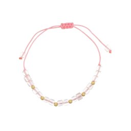 R͇e͇n͇d͇k͇í͇v͇ü͇l͇ ͇o͇l͇c͇s͇ó͇ arany golyós rózsaszín gyöngyös órakísérő karlánc 14k