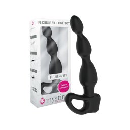 mystim Big Bend-it! - gömbös elektro anál dildó (fekete)