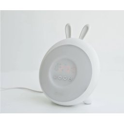 Rabbit & Friends Bébilámpa ébresztőórával | Fehér