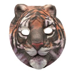 Tigris, csukott szájú, polifoam álarc