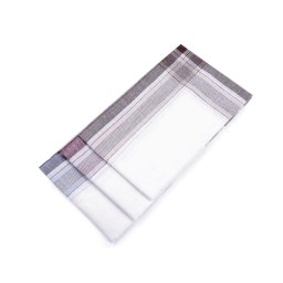Férfi pamut zsebkendő – 6 db-os szett, 37×37 cm, csíkos minták