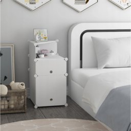 HÖGLER ELEGANCE Moduláris Push-Fit nyitott éjjeliszekrény, fehér 73 x 39 cm