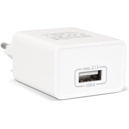 USB Halozati tolto 1 aljzat 2100mA Feher Delight 55039-1WH