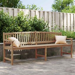 vidaXL tömör tíkfa kerti pad 228 x 59,5 x 90 cm